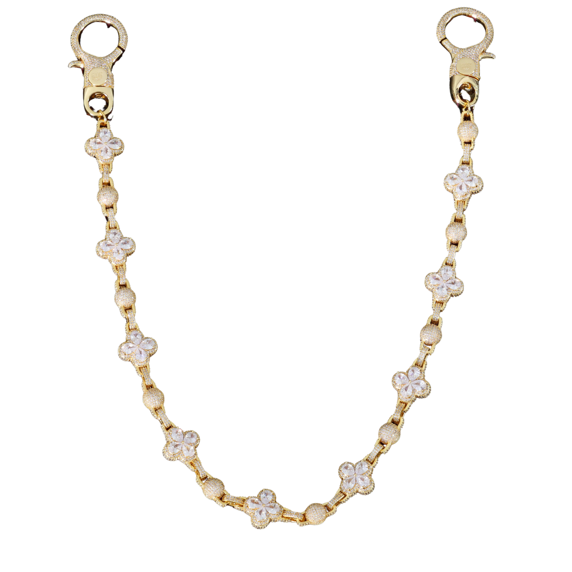 18K Gold Plated Clover Wallet Chain