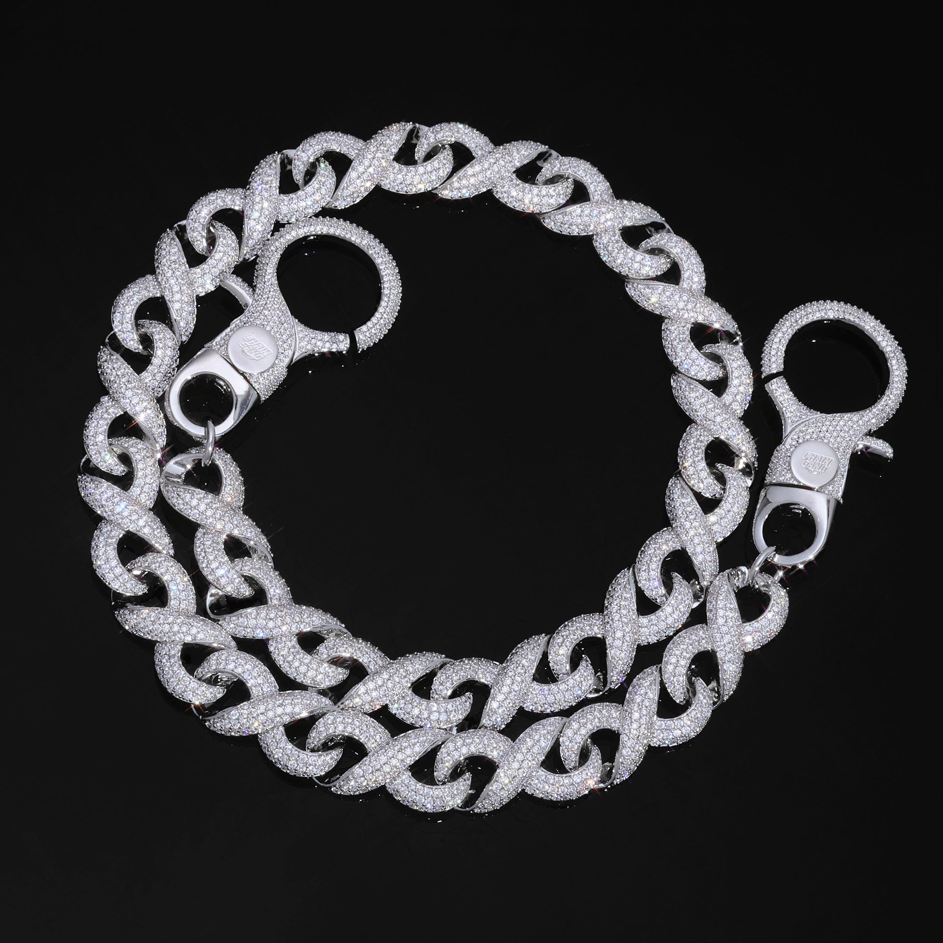 White Gold Infinity Wallet Chain