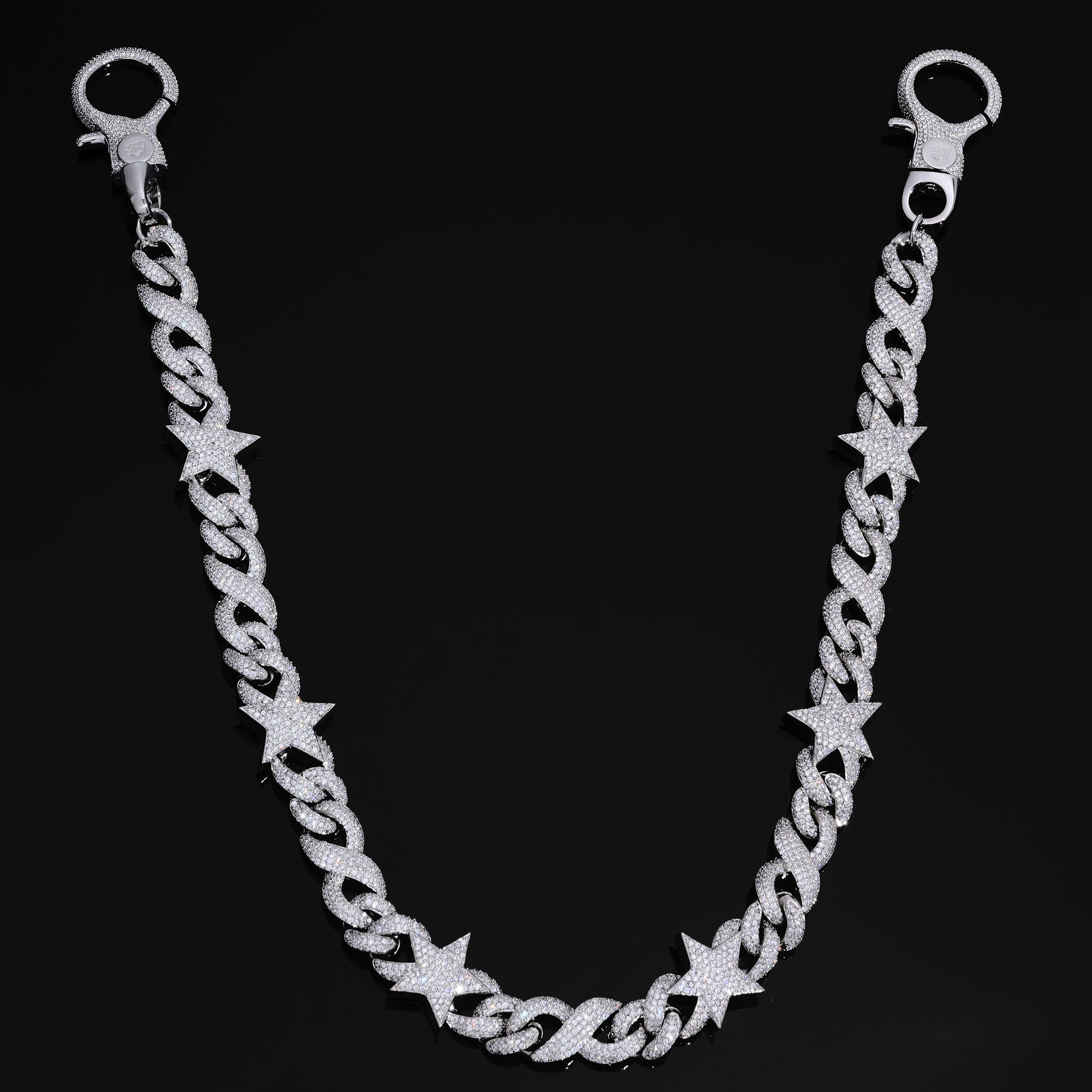 White Gold Star Wallet Chain