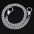 White Gold Heavy Cuban Wallet Chain