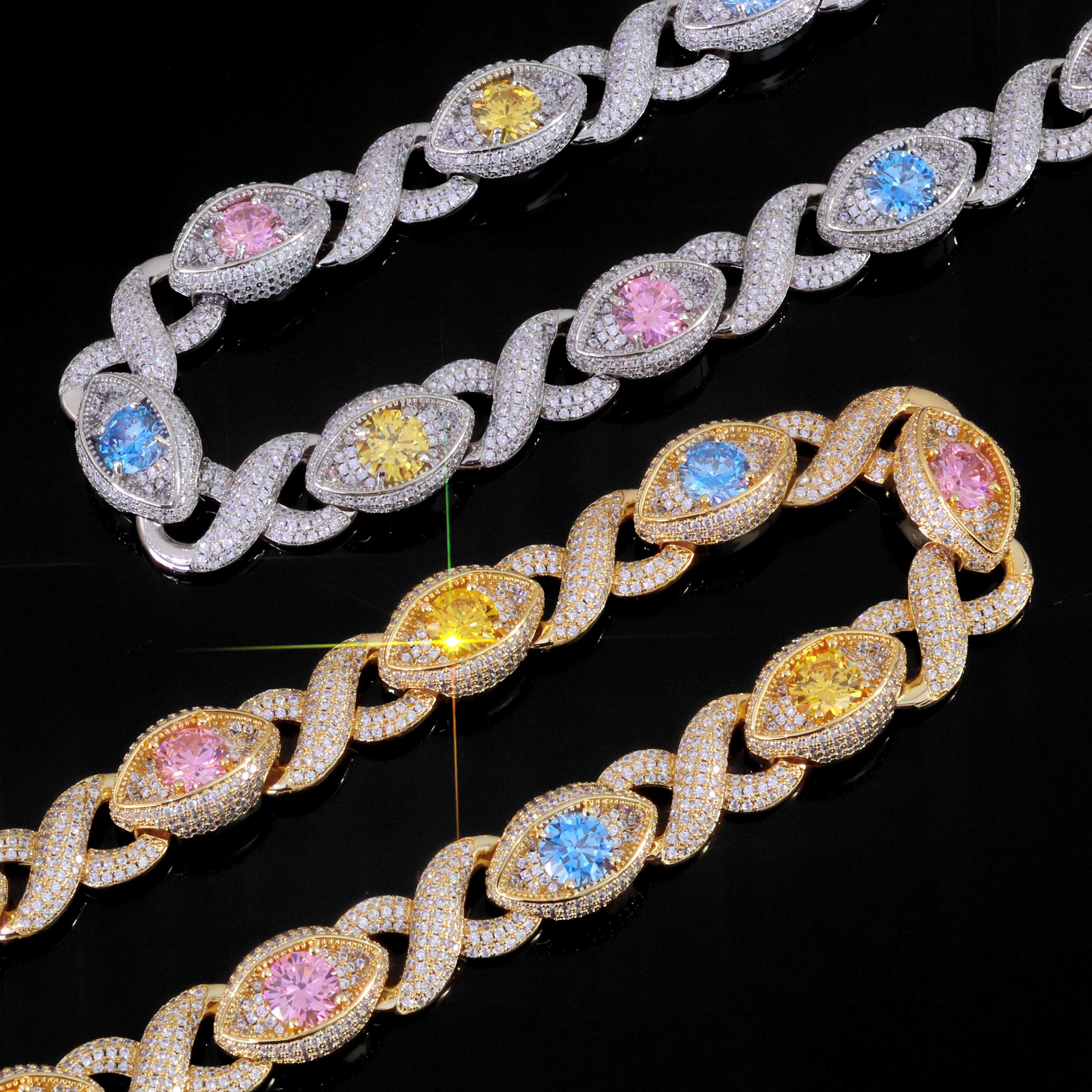 18K Gold Plated "Evil Eye" Wallet Chain