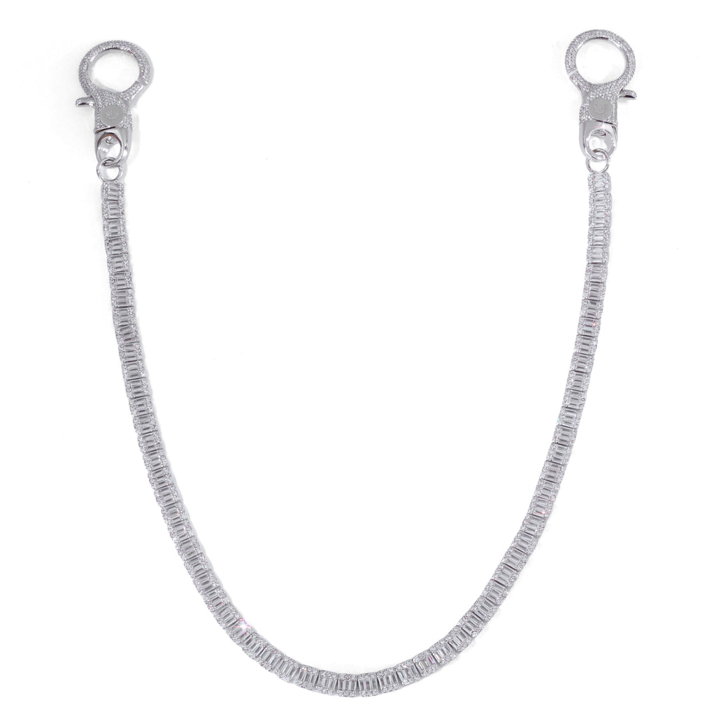 18K Gold Plated Diamond Cluster Wallet Chain