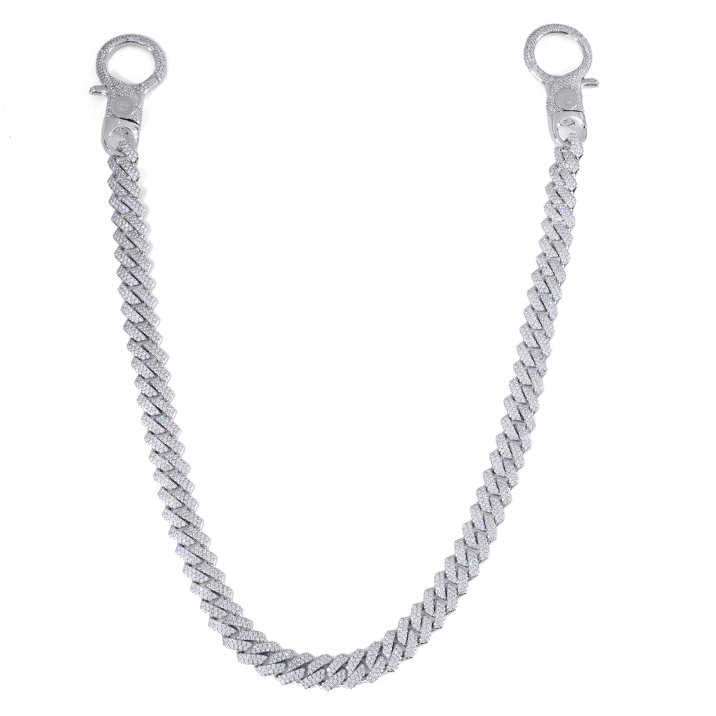 18K Gold Plated Iced-Out Cuban Wallet Chain