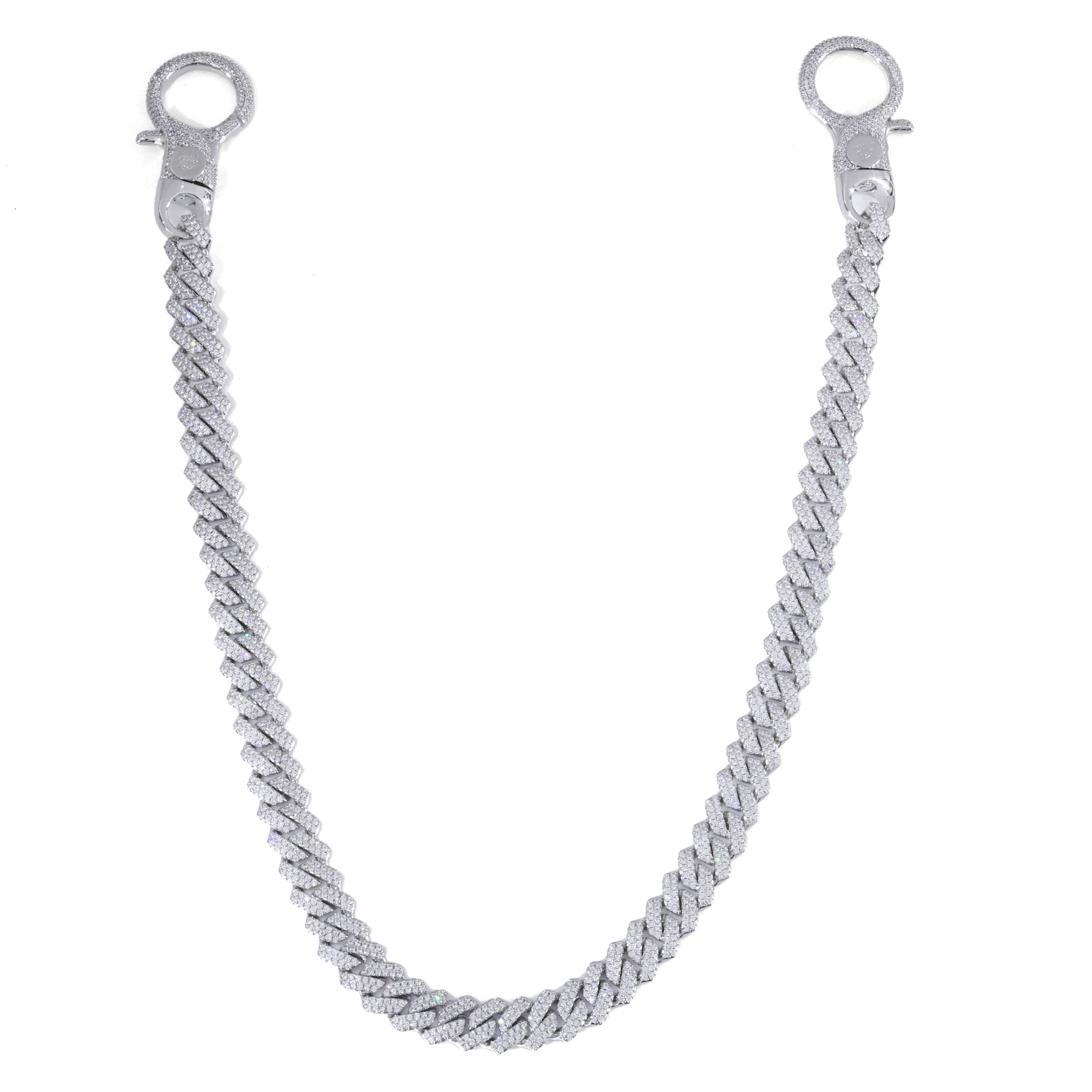 18K Gold Plated Iced-Out Cuban Wallet Chain