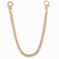 18K Gold Plated Iced-Out Cuban Wallet Chain