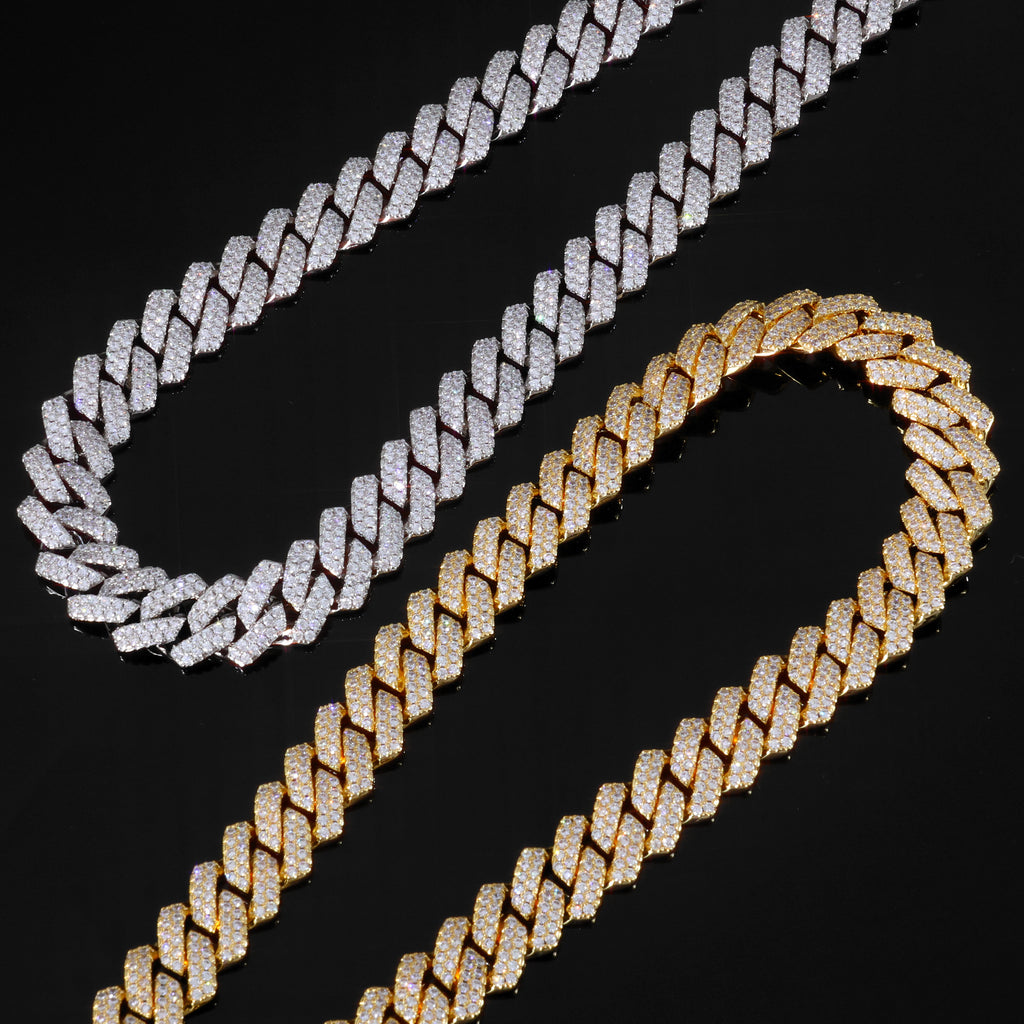 18K Gold Plated Iced-Out Cuban Wallet Chain