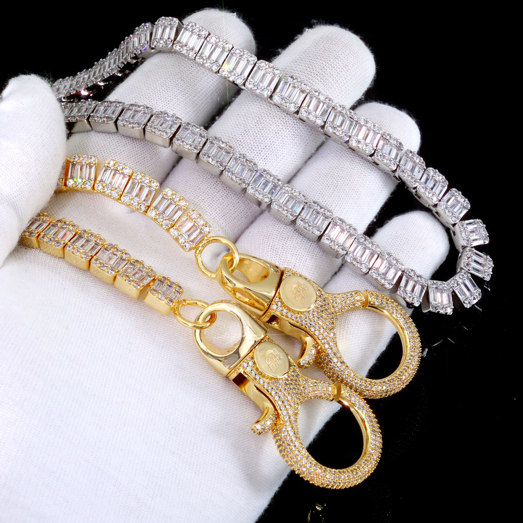 18K Gold Plated Diamond Cluster Wallet Chain