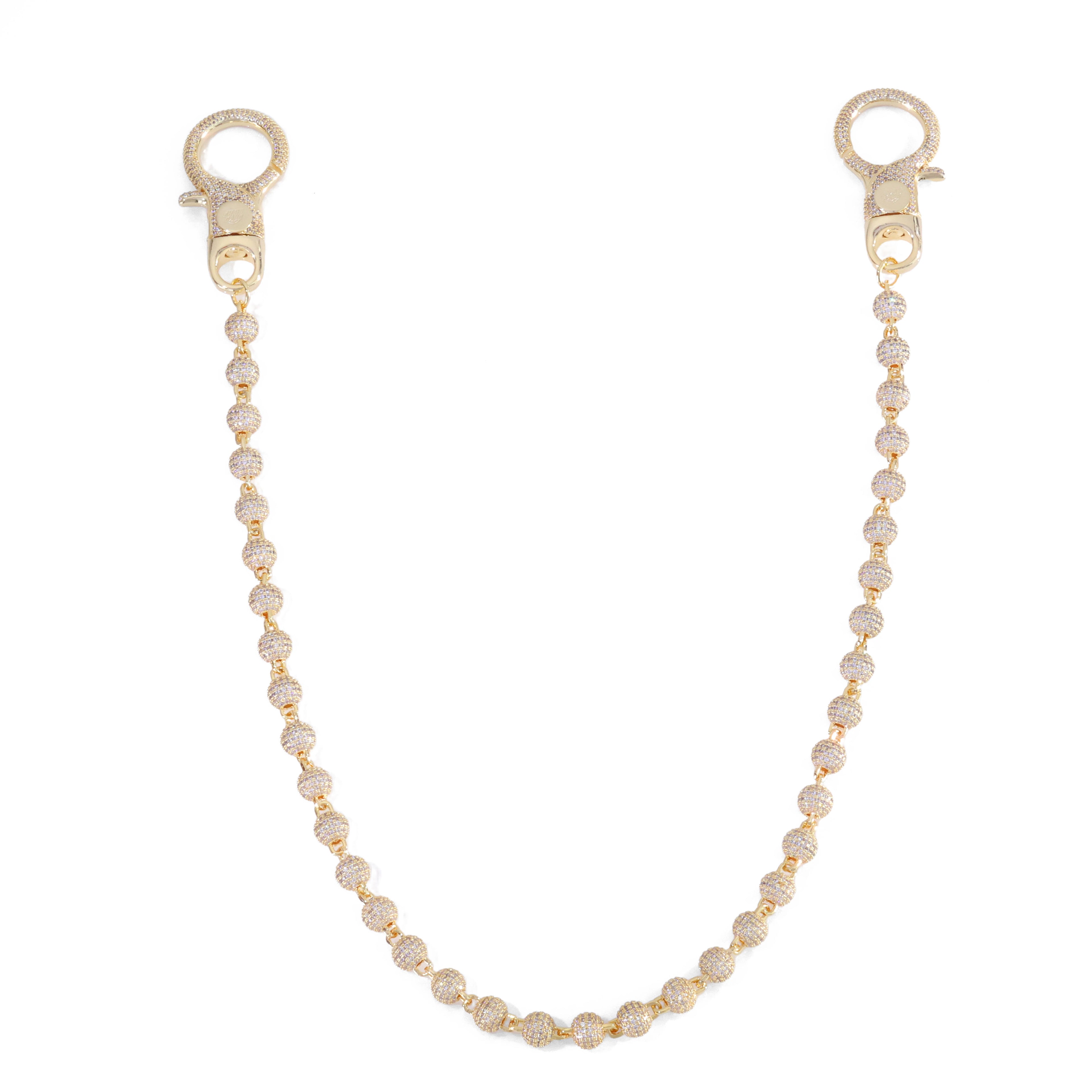 18K Gold Plated "Ball-Out" Wallet Chain